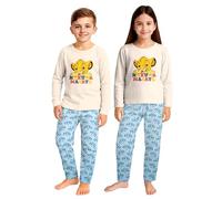 Pigiama Disney Il re dei leoni per ragazzi e ragazze - Simba bambini pigiama a maniche lunghe con pantaloni beige/blu, beige/blu, 98-104