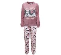 Pigiama Disney Mickey Minnie Mouse donna ragazza lungo invernale in pile 6890
