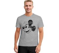 Pigiama Disney Mickey Mouse da Uomo - Set Pigiama da Uomo a Maniche Corte con Top e Pantaloni Grigio/Nero, Grigio/nero, XXL