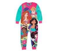 Pigiama Disney Princess Per Ragazze Tutto In Uno Fleece Con Zip Per Bambini