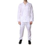 Pigiama DOLCE & GABBANA pigiama bianco cotone camicia pantaloni set 39/US15.5...