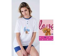 Pigiama donna a manica corta in cotone Karelpiu' KC8085