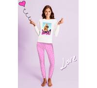 Pigiama donna a manica lunga in jersey di cotone Barbie BAD0380