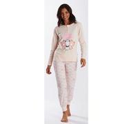 Pigiama donna a manica lunga in jersey di cotone Crazy Farm 15909