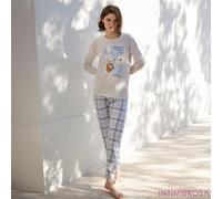 Pigiama donna a quadretti in cotone Jadea 3275