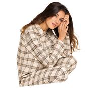 Pigiama donna aperto in caldo tessuto di flanella Jadea Home 5314