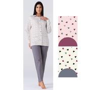 Pigiama donna aperto in jersey di cotone caldo Karelpiu' KY7042