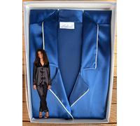 Pigiama donna aperto in raso di cotone stampato effetto seta BOTTICELLI