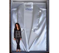 Pigiama donna aperto in raso di cotone stampato effetto seta BOTTICELLI