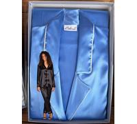 Pigiama donna aperto in raso di cotone stampato effetto seta BOTTICELLI