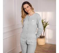 Pigiama donna aperto pizzo e caldo cotone Irge IRI2464
