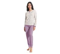 pigiama donna bottoni NOTTINGHAM manica lunga estiva 100% COTONE 8 colori
