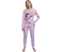 Pigiama Donna Caldo Cotone Personaggi Disney Cartoni - Autunno Inverno - Lilo.&.Stitch. - SNO.opy - Min.NIE (IT, Testo, L, Regular, Regular, Snoopy&F Rosa)