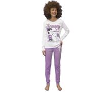 Pigiama Donna Caldo Cotone Personaggi Disney Cartoni - Autunno Inverno - Lilo.&.Stitch. - SNO.opy - Min.NIE (IT, Testo, S, Regular, Regular, Snoopy&F Bianco)
