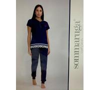 PIGIAMA DONNA CALIBRATO 3 PEZZI SOMMARUGA TAGLIE MAXI TG 54 TG 56 E TG 58