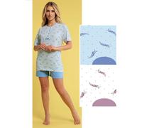 Pigiama donna calibrato a manica corta in jersey di cotone Karelpiu' KC4015