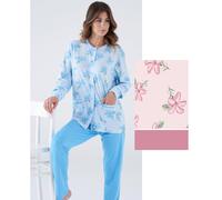 Pigiama donna CALIBRATO aperto in jersey di cotone Karelpiu' KC8003