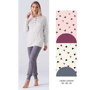 Pigiama donna calibrato in jersey di cotone caldo Karelpiu' KY7041
