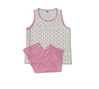 PIGIAMA DONNA CALIBRATO TAGLIE MAXI PINOCCHIETTO E CANOTTA 100% COTONE ESTIVO