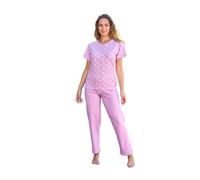 Pigiama donna classico cotone Mezza manica con pantalone lungo Serafino
