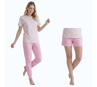 Pigiama donna corto cotone 100% estivo manica corta pantalone lungo, corto Vanuè
