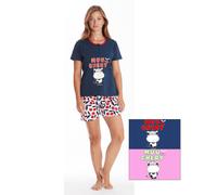 Pigiama donna corto in jersey di cotone Crazy Farm 15822