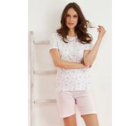 Pigiama donna corto in jersey di cotone Enrico Coveri EP5202