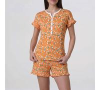 Pigiama donna corto scollo serafino cotone Lovable L0EQL