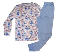 Pigiama donna cotone 100% estivo fresco manica lunga pantalone lungo con polsino