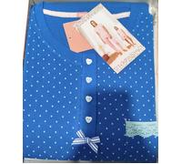 Pigiama Donna Cotone 3 pez Estivo Pantaloncino Pantalone Lungo Polsino Girocollo