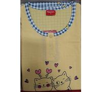 Pigiama Donna Cotone 3 pez Estivo Pantaloncino Pantalone Lungo Polsino Girocollo