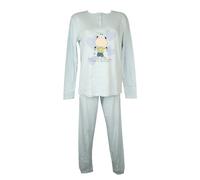 Pigiama donna CRAZY FARM cotone invernale interlock manica lunga collo serafino