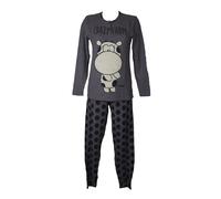 Pigiama donna CRAZY FARM morbido e caldo invernale manica lunga collo serafino p