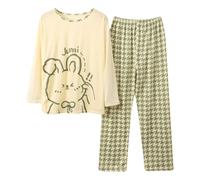 Pigiama Donna Estivo,Comodi Pigiami da Donna, Stile Cartoon, Casual, Comodi Indumenti da Notte per Il Relax A Casa