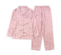 Pigiama Donna Estivo Cotone,Abito Sottile A Maniche Lunghe Primavera E Autunno in Seta Ghiacciata con Pittura A Inchiostro Ad Alto Senso, Abbigliamento per Il Tempo Libero