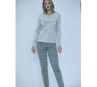 PIGIAMA DONNA IL GRANCHIO LADY COTONE 100% manica lunga Estivo primaverile