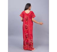 Pigiama donna indiano cotone-noghty stampa blocco a mano più abito lungo fatt...