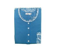 PIGIAMA DONNA INVERNALE ARCTE CALDO COTONE MANICA LUNGA CERCHI BLU ROSA 080
