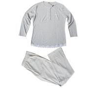 Pigiama donna invernale caldo cotone 100% lungo aperto serafino girocollo Manam