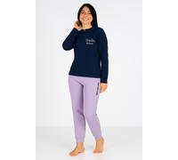 Pigiama Donna Invernale Caldo Cotone Interlock manica lunga Tuta da casa Notte