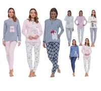 Pigiama donna invernale caldo cotone serafino sportivo moda ragazza Maristella