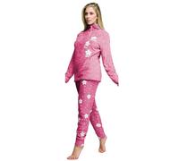 Pigiama DONNA invernale CORAL fleece fantasia KAREL manica lunga morbido PILE