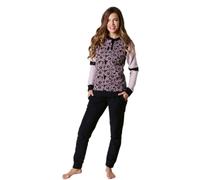 Pigiama Donna Invernale Cotone Punto Milano, Pigiami 2 Pezzi Morbido con Maglia Manica Lunga, Fantasia a Scelta, Taglie S M L XL