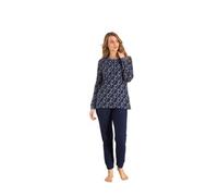 Pigiama Donna Invernale Cotone Punto Milano, Pigiami 2 Pezzi Morbido con Maglia Manica Lunga, Fantasia a Scelta, Taglie 44 46 48 50 52 54