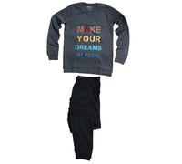 Pigiama donna invernale felpato tuta casa girocollo serafino Oro Nero S M L XL