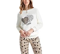 Pigiama Donna invernale in 100% Cotone Interlock Hollywood Milano