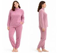 Pigiama Donna Invernale in Caldo e Morbido Coral, Ideale per le Serate Fredde