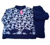 Pigiama donna invernale lungo in caldo pile aperto zip bottoni Liabel S M L XL