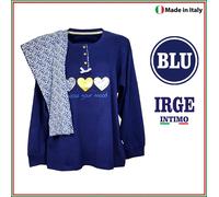 Pigiama Donna Irge Caldo Cotone Interlock MI1915 100% Made in Italy