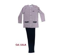 PIGIAMA Donna "LOVABLE" Cardigan-GIACCA APERTA con Tasche- in CALDO MICROPILE